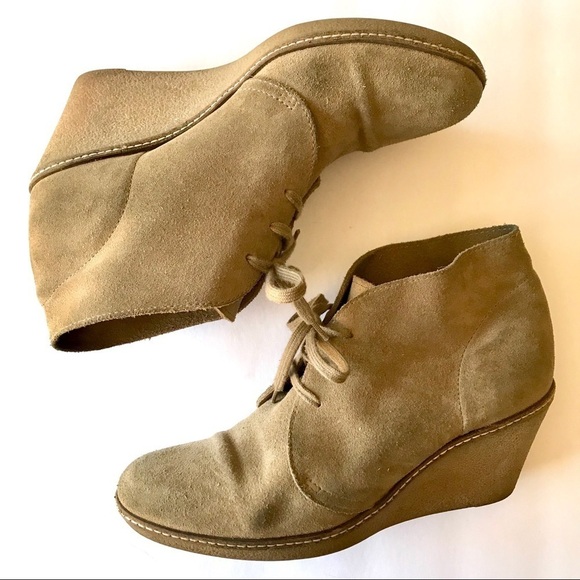 J. Crew MacAlister Suede Wedge Booties Size 9 - Picture 5 of 10